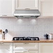 Pemberly Row 30 in. Ducted Under Cabinet 500 CFM Range Hood in Stainless Steel