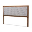 Pemberly Row Light Gray and Brown Finished Wood King Size Headboard