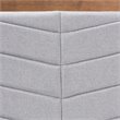 Pemberly Row Light Gray and Brown Finished Wood King Size Headboard
