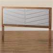 Pemberly Row Light Gray and Brown Finished Wood King Size Headboard