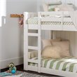 Pemberly Row Twin over Twin Wood Stackable Slat Bunk Bed in White