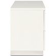 Pemberley Row Solid Wood White Nightstand Rectangular High Gloss 22.5