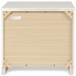 Pemberley Row Solid Wood White Nightstand Rectangular High Gloss 22.5