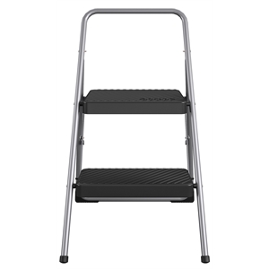 Pemberly Row 2-Step Household Folding Step Stool ANSI Type 3 in Platinum