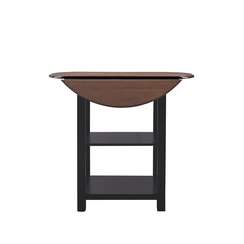 Pemberly Row Modern Wood Three Piece Dining Counter Set in Black