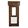 Pemberly Row Modern Wood & Metal Console Table - Burnt Umber Brown