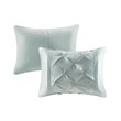 Pemberly Row 7-Piece Polyester Polyoni Comforter Set w/ Pleats in Green