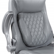 Pemberly Row Executive Chair in Gray Bonded Leather with Flip Arms
