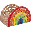 Pemberly Row Rainbow Wicker Basket Storage Natural & Woven Water Hyacinth