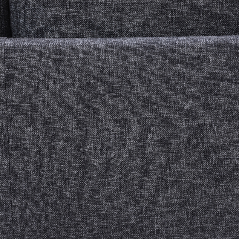 Pemberly Row 2 piece sectional sofa Black Gray Material-Linen