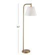 Pemberly Row Contemporary Transitional Floor Lamp in Gold Metal