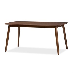 Pemberly Row Modern / Contemporary Dining Table in Medium Brown