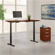 Pemberly Row 72W x 30D Adjustable Desk Set in Hansen Cherry - Engineered Wood