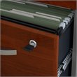 Pemberly Row 72W x 30D Adjustable Desk Set in Hansen Cherry - Engineered Wood