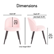 Pemberly Row Modern / Contemporary Vanity Chair in French Pink