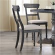 Pemberly Row 2 Pieces Dining Side Chair in Light Brown and Weathered Gray