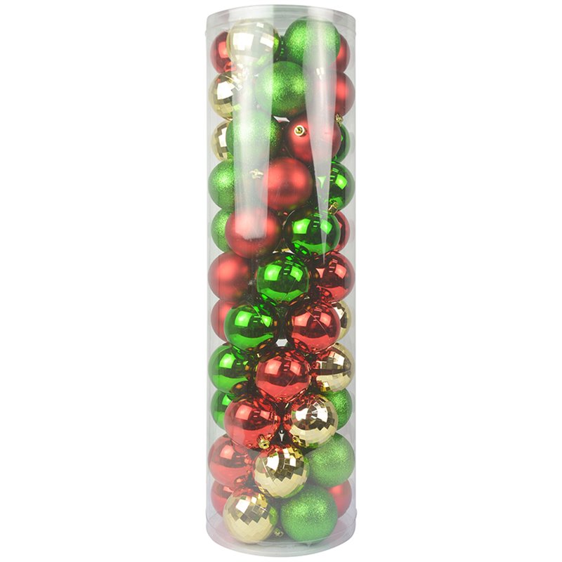 Pemberly Row Contemporary 55 Piece Christmas Tree Ornament Set