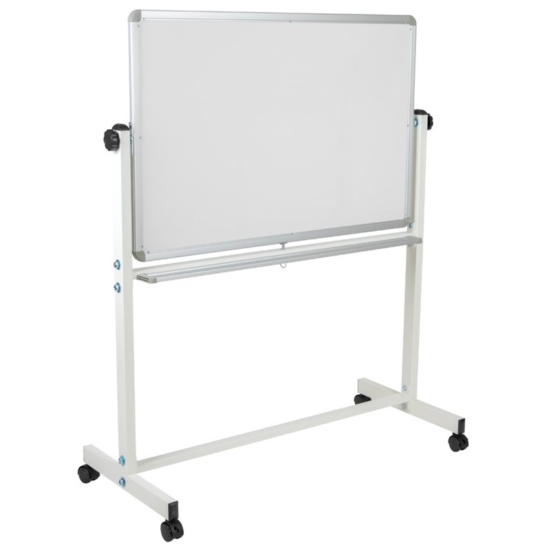 Pemberley Row Aluminum Natural White Reversible Cork Whiteboard Rectangular Self-Healing 55