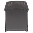 Pemberly Row Perforated Plastic Sled Base Stacking Chair in Gray