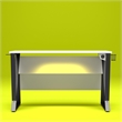 Pemberly Row Modern / Contemporary Adjustable Gaming Desk in White