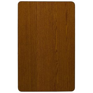 Pemberly Row 31&quot x 24&quot X 60&quot High Pressure Laminate Top Activity Table in Oak