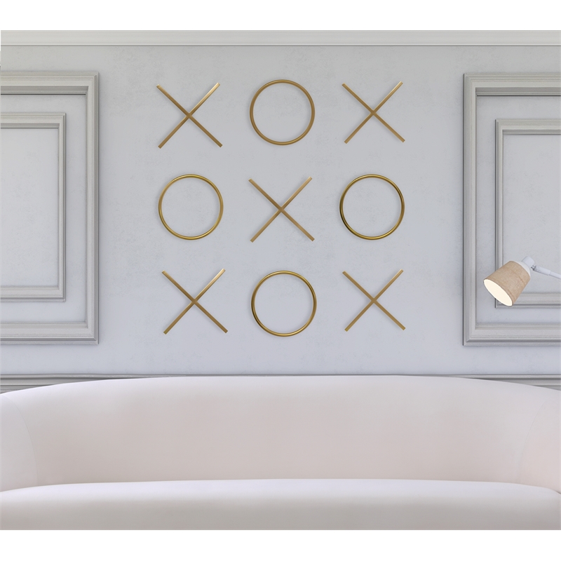 Pemberly Row Modern / Contemporary Gold Stainless Steel Wall Decor