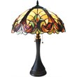 Pemberly Row Modern Tiffany-style 2 Light Table Lamp 16