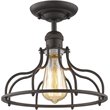 Pemberly Row 1 Light Rubbed Bronze Semi-flush Ceiling Fixture 10