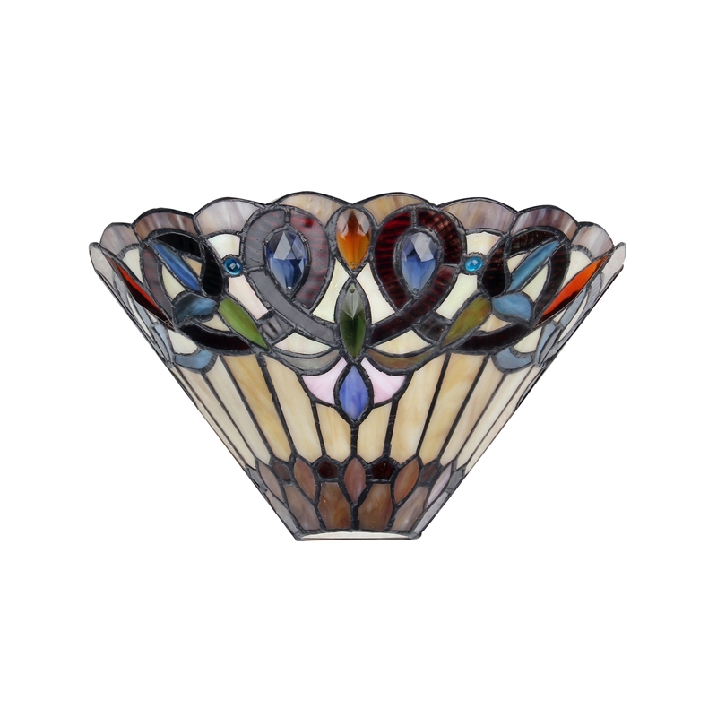Pemberly Row Modern Tiffany-style 1 Light Wall Sconce 12