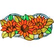 Pemberly Row Modern Floral Tiffany-glass Window Panel 17