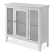 Pemberly Row Modern Entryway Wood Curio Cabinet in Weathered White