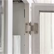 Pemberly Row Modern Entryway Wood Curio Cabinet in Weathered White