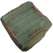 Pemberley Row Upholstered Green Pouf Square Lightweight 18