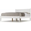 Pemberly Row Modern Mid-Century Solid Wood Full Panel Bed in White