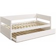 Pemberly Row Solid Wood Twin Daybed and Trundle Set in White