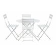 Pemberley Row Metal White Bistro Table Round Folding 36