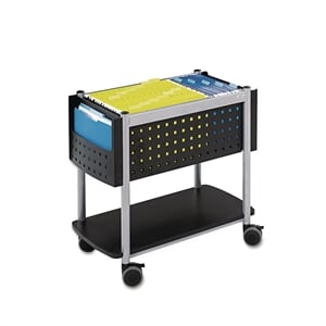 Pemberly Row Contemporary Wheel / Caster Open Top Mobile File