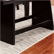 Pemberly Row Modern Faux Leather Padded Dining Bench in Black