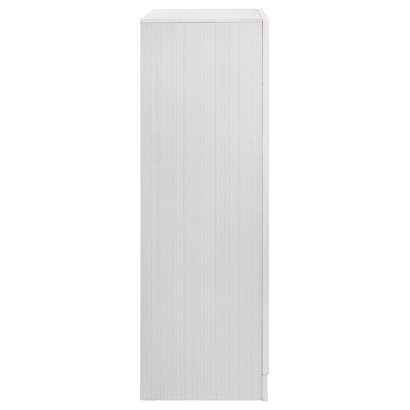 Pemberley Row MDF White Chest Rectangular Glittering Stripes 51.5