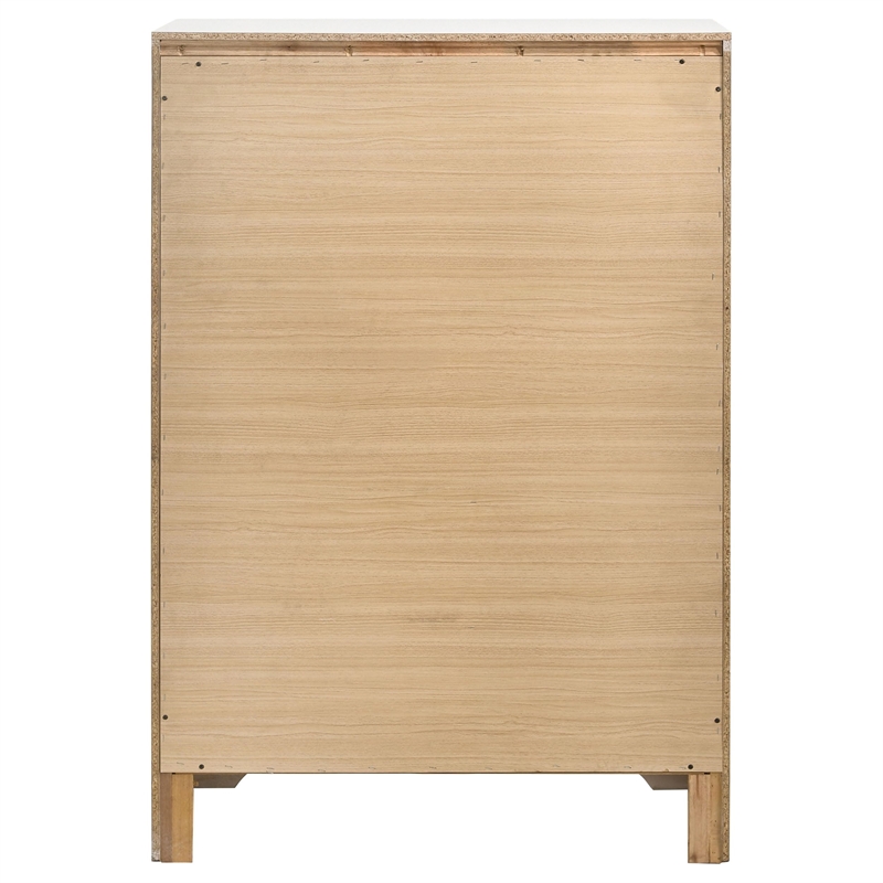 Pemberley Row MDF White Chest Rectangular Glittering Stripes 51.5