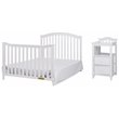 Pemberly Row Modern 4-in-1 Convertible Crib and Changer White