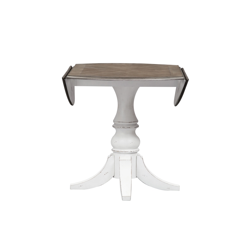 Pemberly Row Modern / Contemporary Magnolia Manor Drop Leaf Table