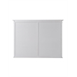 Pemberly Row Mahogany Wood Bookcase 5 Doors 3 Drawers in Classic White