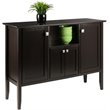Pemberly Row 4 Door Transitional Wood/Metal Buffet Table in Coffee