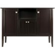 Pemberly Row 4 Door Transitional Wood/Metal Buffet Table in Coffee