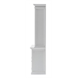 Pemberly Row Mahogany Wood Buffet Hutch Unit with 6 Shelves in White
