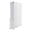 Pemberly Row Mahogany Wood Buffet Hutch Unit with 6 Shelves in White