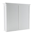 Pemberly Row Mahogany Wood Buffet Hutch Unit with 6 Shelves in White