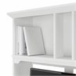 Pemberly Row 60W Hutch for L Shaped Desk in White/Shiplap Gray - Engineered Wood