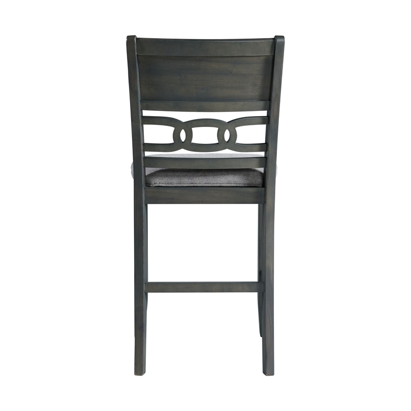 Pemberly Row Contemporary Counter Height Side Chair Set in Gray